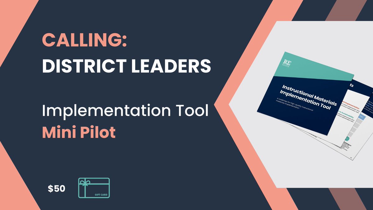 Are you a district leader looking to evaluate the progress of your #HQIM implementation? We'd love for you to try our new Implementation Tool and a complete a survey about your experience. You'll receive a $50 gift card for your time. Sign up here: ow.ly/IpZ950RfB6t
