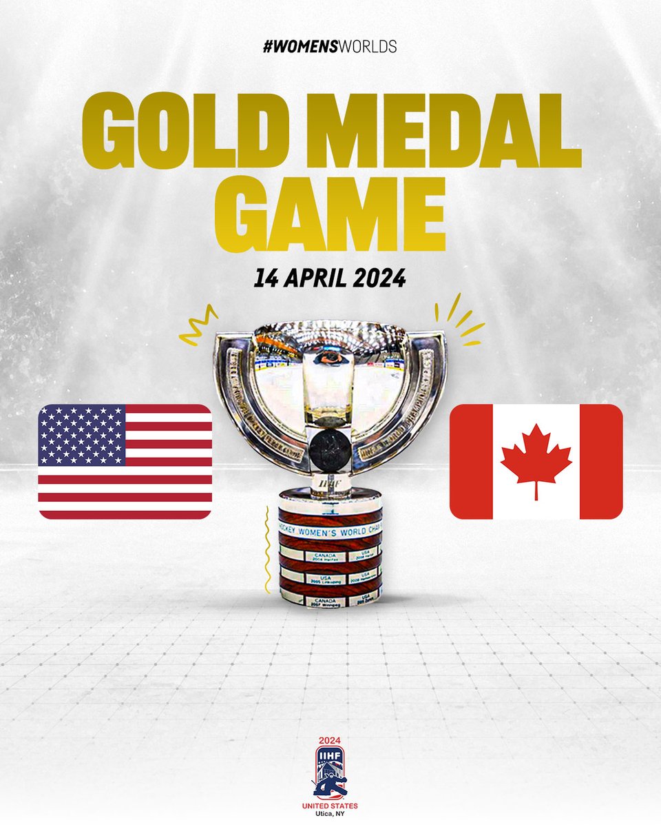 The stage is set! Who are you cheering for in the gold medal game?👏
#WomensWorlds
<a href="/usahockey/">USA Hockey</a> <a href="/hockeycanada/">Hockey Canada</a>