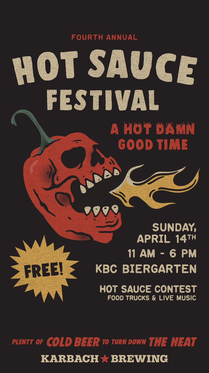 Hot Sauce Festival going on at the brewery TODAY 🔥🌶️