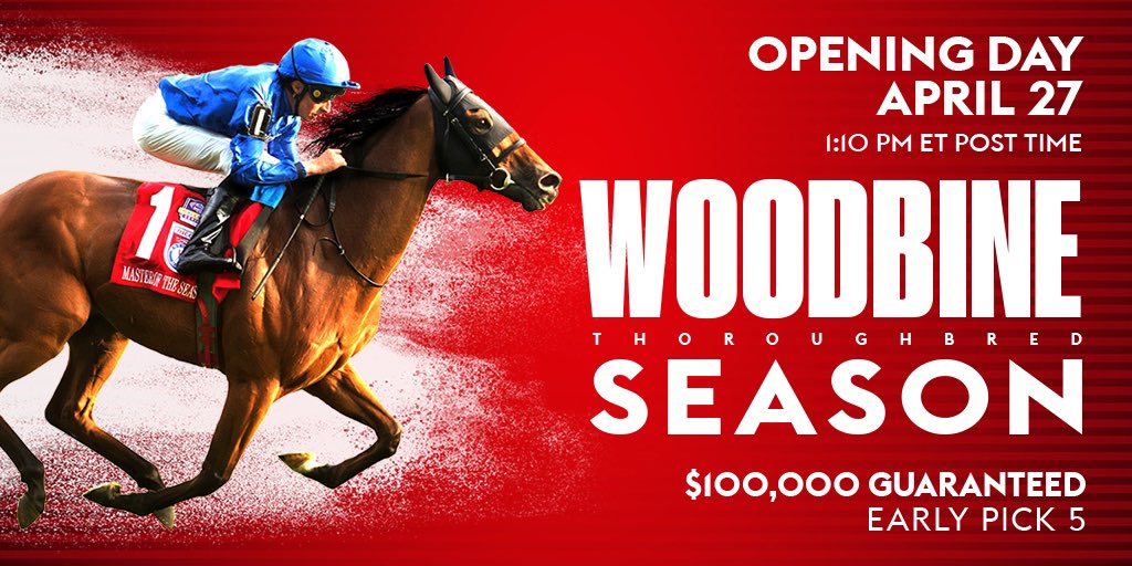 We’re less than two weeks away from Opening Day @WoodbineTB! 🗓️| Saturday, April 27th