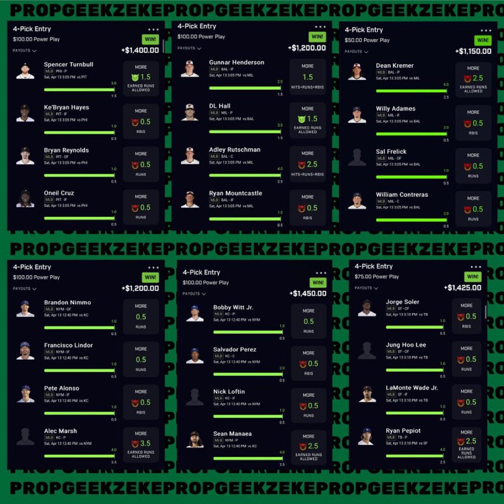 HAVE A DAY ZEKE 😎 @PropGeekZeke cashed his subs out! $500 ➡️ $7,825💰 FREE Discord access 👉 bit.ly/Zeke-FREE