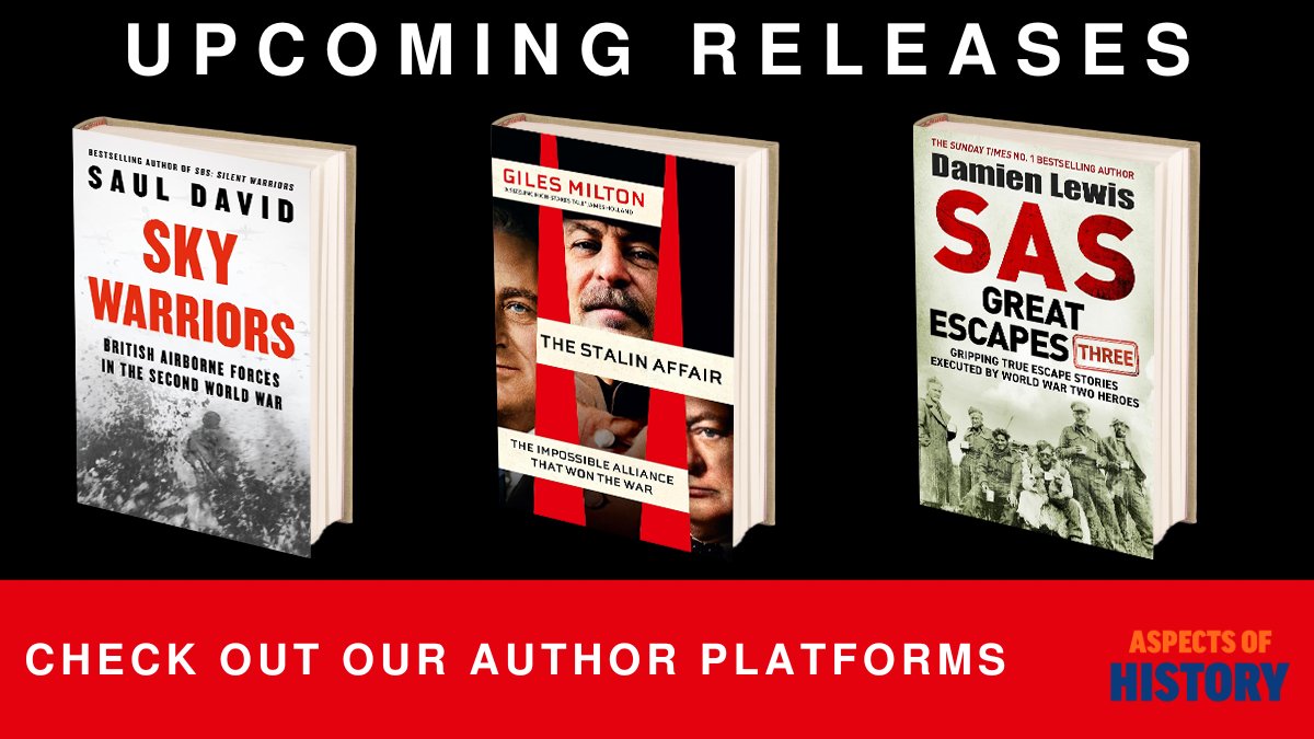 Check out some forthcoming titles
By our authors

Sky Warriors, by @sauldavid66
amazon.co.uk/dp/B0CJTFL4V2/

The Stalin Affair, by @GilesMilton1
amazon.co.uk/dp/B0CN4MXM56/

SAS Great Escapes Three, by @authordlewis
amazon.co.uk/dp/B0CLKN3Y7L/

#militaryhistory #historybooks #ww2