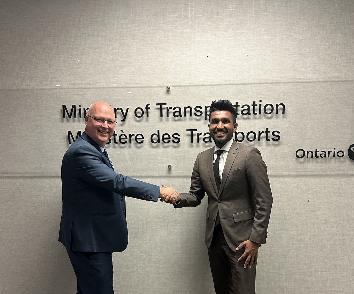 Pleased to connect with the Associate Minister @TheThanigasalam this week as I begin working with him and Minister Sarkaria as the Parliamentary Assistant to the Minister of Transportation.