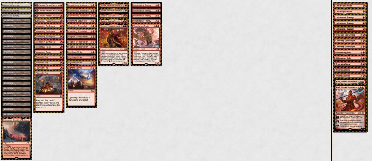Bartvehs's tweet photo. Lost the quarter finals of the standard challenge yesterday, copied @CKikidis Mono red list https://t.co/E6s4tSgNej