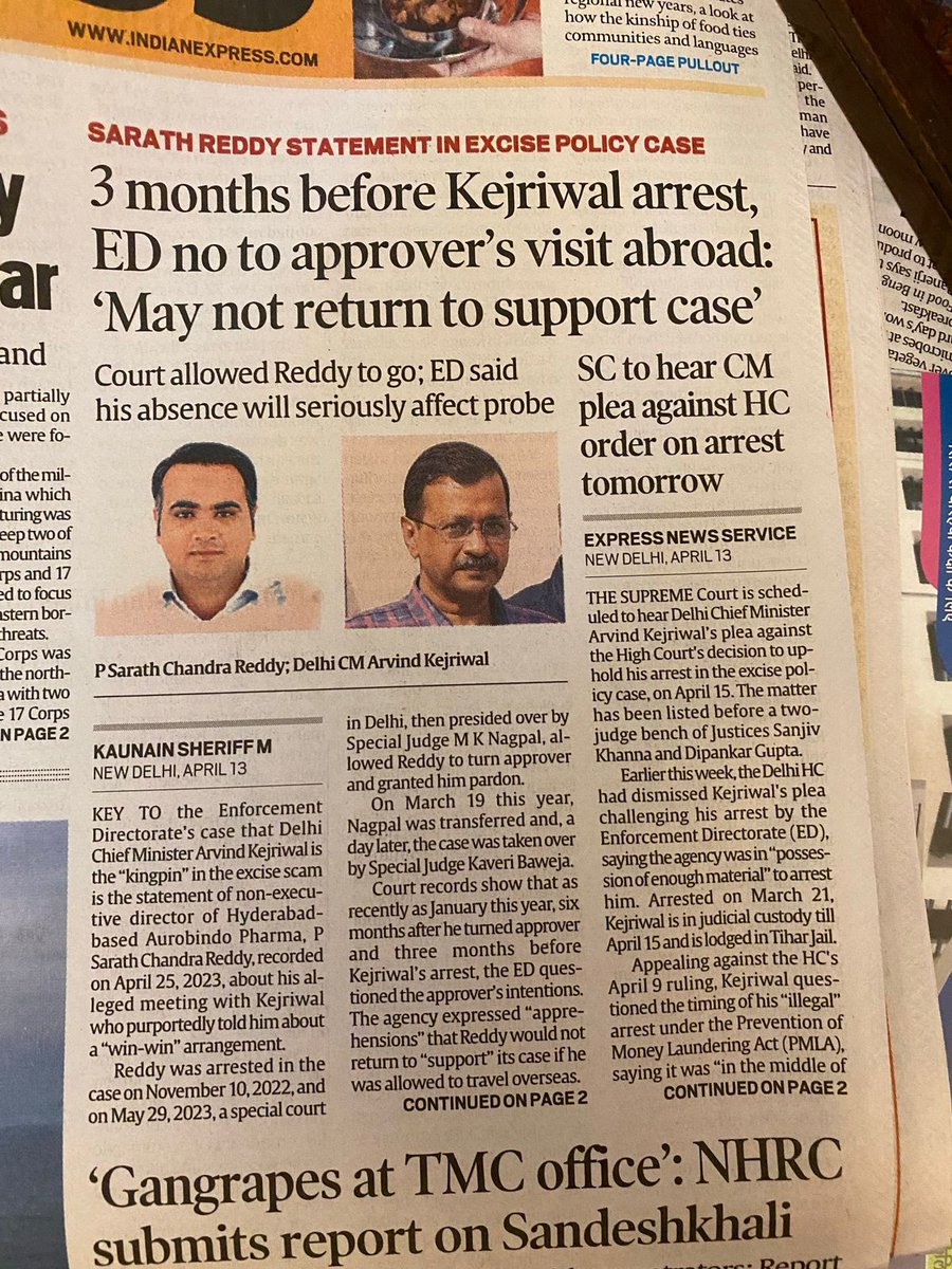 Sharath Reddy became an approver for the ED and agreed to implicate Kejriwal. However, the ED remained apprehensive and lacked full trust in him. Deep down, they were aware that they had coerced, harassed, and threatened Reddy into becoming an approver, leaving open the…