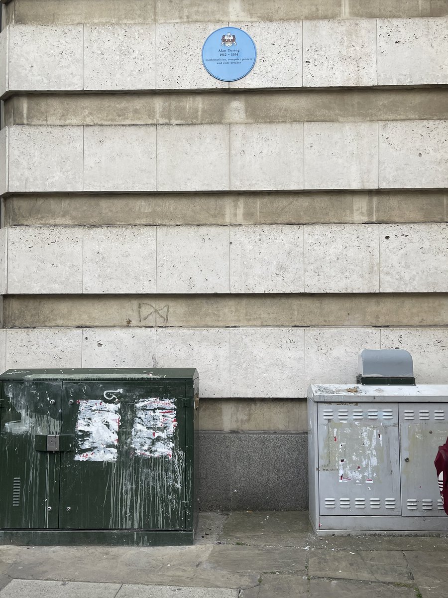 Think the corner under Alan Turing's Blue Plaque could be a bit more appealing. Maybe even a statue of him. Instead it's bewildered tourists looking at man playing guitar in a rubbish bin and the over powering smell of urine from the alleyway