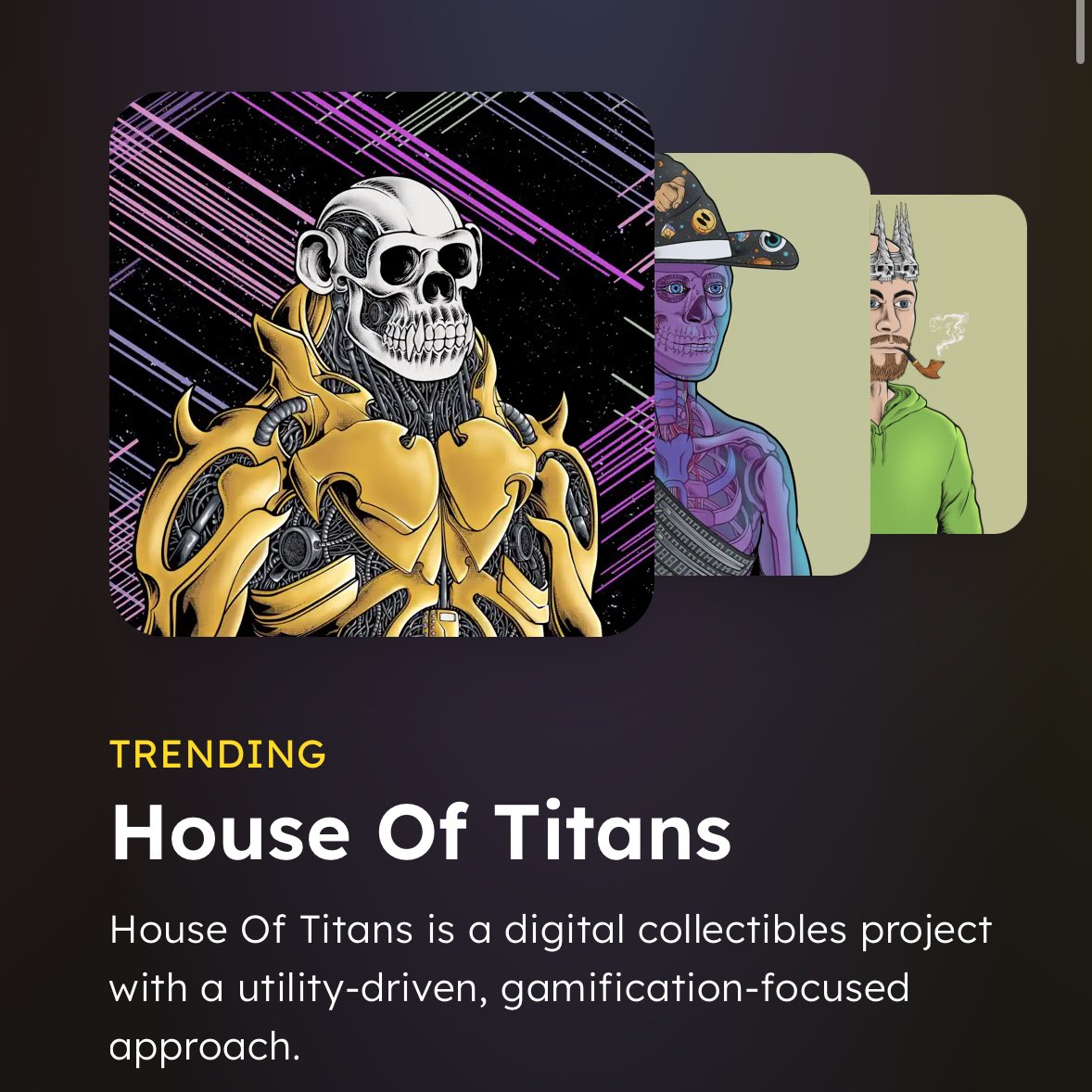 NGL… I love seeing this in @jpgstoreNFT… Huge welcome to all the new community members that have joined us over the past week! We are building something special 🔥 @HouseOfTitans_