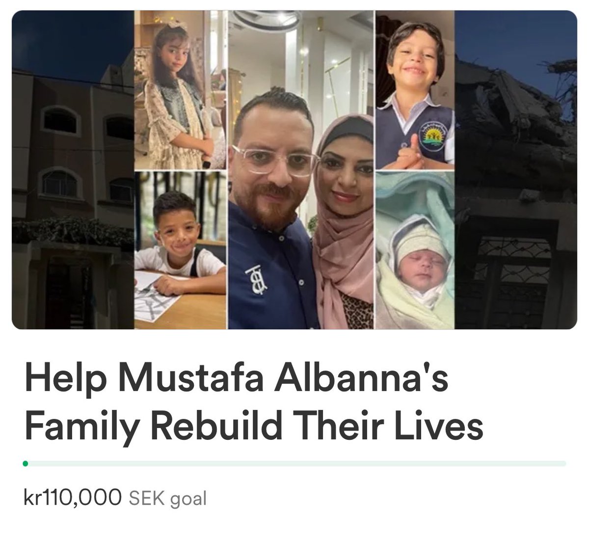 🆘‼️URGENT! New fundraiser was created by @MustafaALB124 as his PayPal had been suspended! 👉 GMF; gofundme.com/f/help-mustafa… Please help Mustafa’s family rebuild their life in Gaza as everything they have known has been demolished! kr110,000 SEK = 10,089.70 USD and 9,485.90 Euro