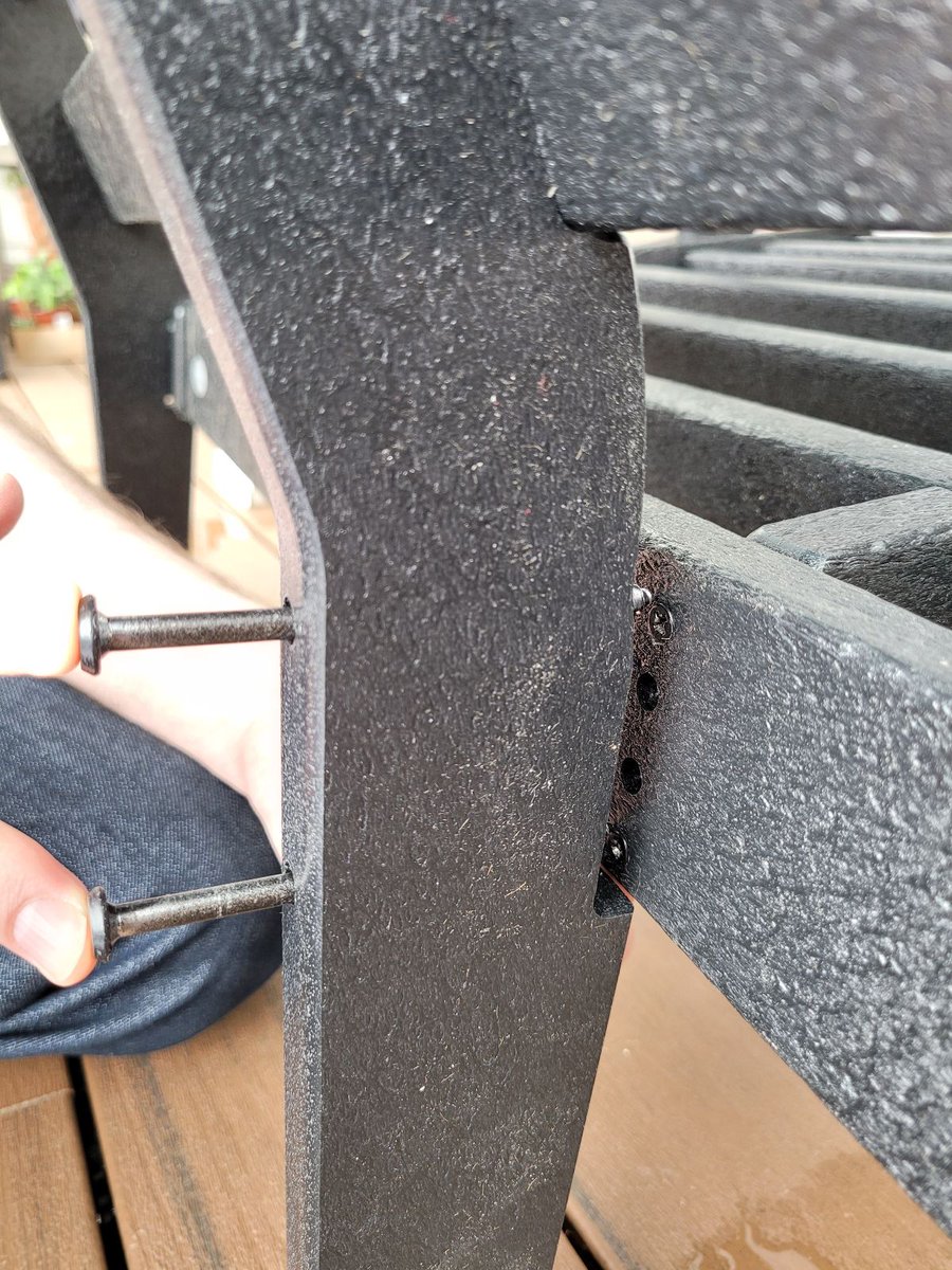 A little over 3 weeks to arrive. Shows up defective because y'all don't know which of your own screws go where AND missing a screw. 2 - 4 days for warranty claim to process now. Those replacement parks better come overnight and with a return label for the useless part <a href="/POLYWOOD/">POLYWOOD­­®</a>