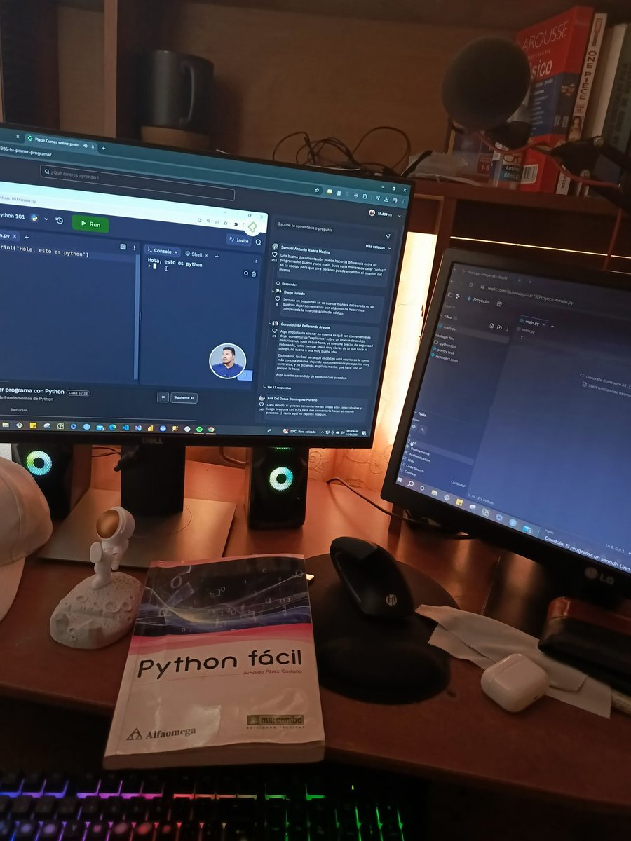 Siempre es bueno repasar #pythonprogramming 🐍 Gracias a @platzi y tan bien con libros