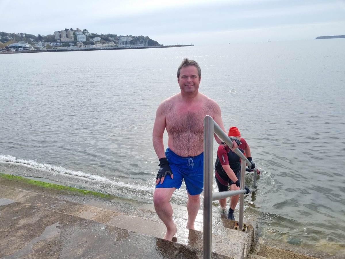 Pleased to join one of the regular Sea Swims organised by Healthscape at #Torre Abbey Sands, #Torquay It was great to experience the benefits for myself & talk about bathing water quality. #BoostTorbay #TorbayHour