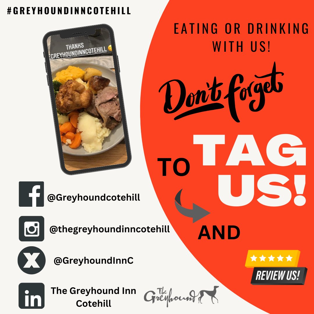 📸 Capture the Flavor! 🍔🍻

When you dine and sip at The Greyhound Inn, don’t forget to share the love. 📸

Tag us in your photos of the yummy meals, refreshing pints, and cozy moments.🤩

#GreyhoundInnCotehill #CheersToThat #ShareTheLove #ReviewUs #Cotehill #Cumbria