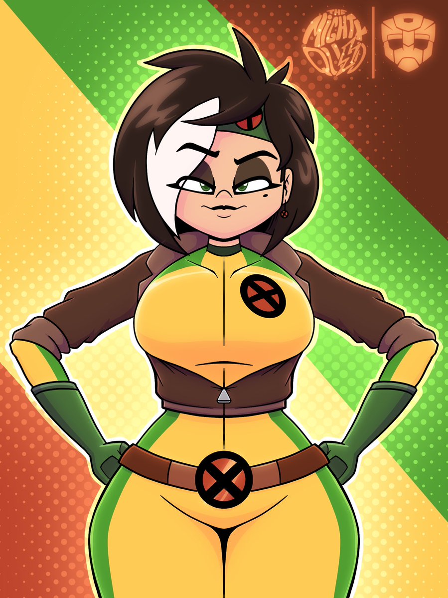 💛 Reworked my Rogue design 💚 (Gonna redraw the full body poster at some point)