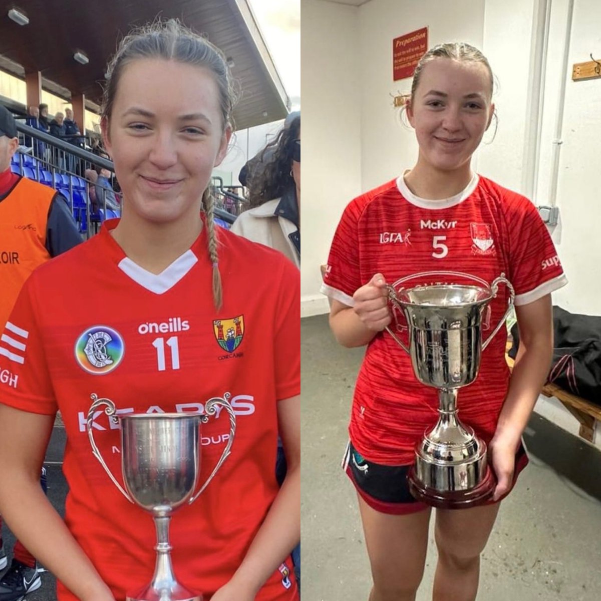 What a weekend for Abby Hicks. Part of the Cork U16B Camogie Munster Championship winning team yesterday, and today, part of the Cork U16B Football Munster Championship winning team!! Unbelievable stuff. What an incredible ambassador for the club 💚🤍💛