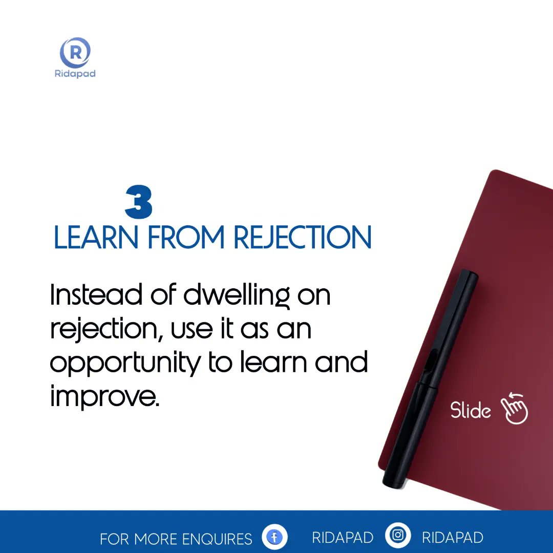 ridapad's tweet photo. Five (5) ways to handle rejection and self-doubt as a writer
#writing #writerscommunity #writersoftwitter #writerslife #IsraeliTerrorists #IranAttackIsrael #Israel https://t.co/V1qHPhmSmP