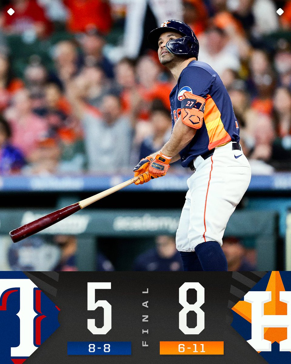 Jose Altuve's two-homer game leads the @Astros to their second straight win.