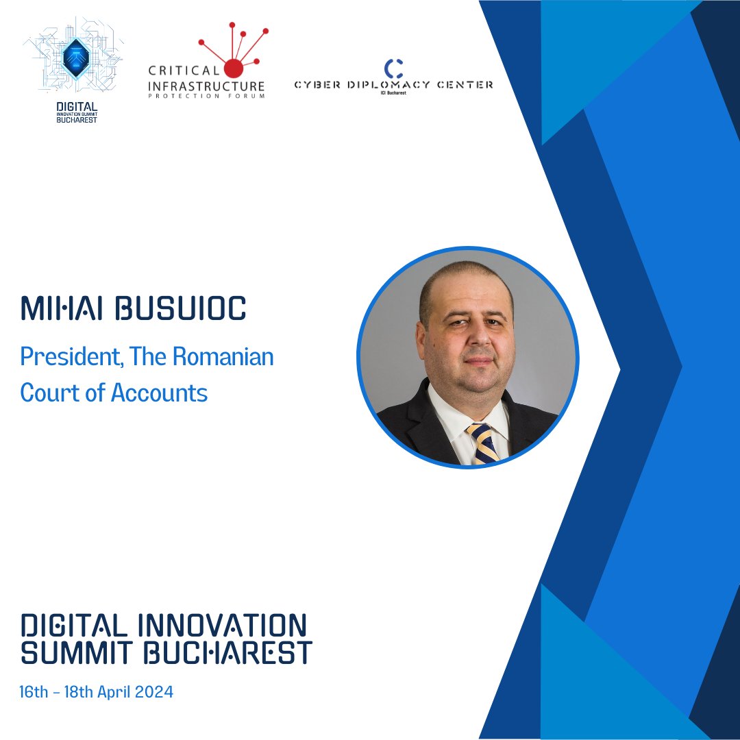 With great honour, we announce Mr. Mihai Busuioc, President of the Romanian Court of Accounts, as a speaker during the Digital Innovation Summit Bucharest (#DISB).
Don't miss this opportunity to be part of a global conversation and gain valuable insights!
#ICCD #CIPForum #digital