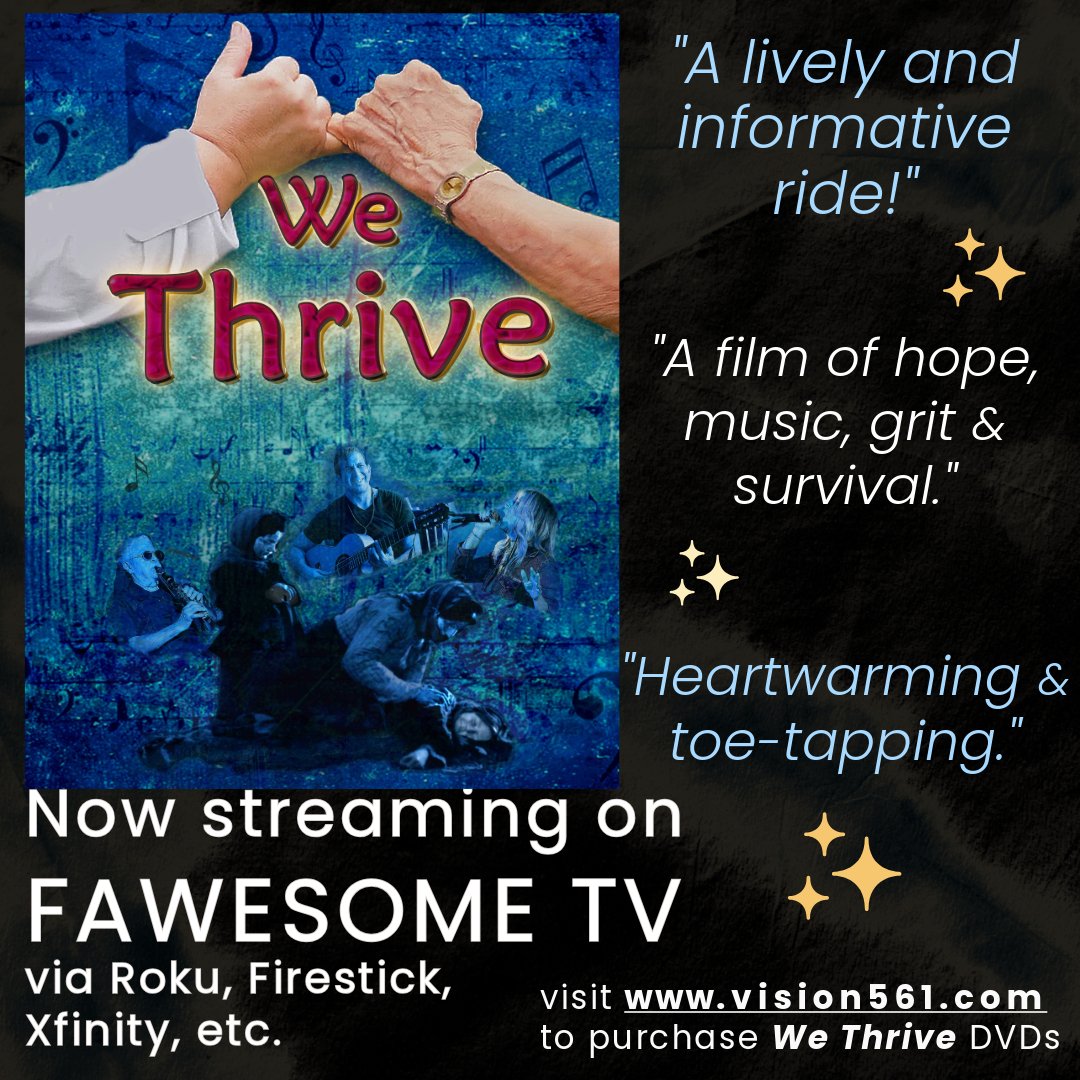 Vision561Films's tweet photo. We Thrive now streaming on FAWESOME TV. An eclectic mix of talented musicians discuss the healing powers of music. Please retweet. #WeThrivemovie #Vision561 #ArmenianAmericans #Detroitmusic #Detroitdocumentary #musicheals #USArmenians #DetroitArmenians #pomfilmfest https://t.co/TR06WcVpJC