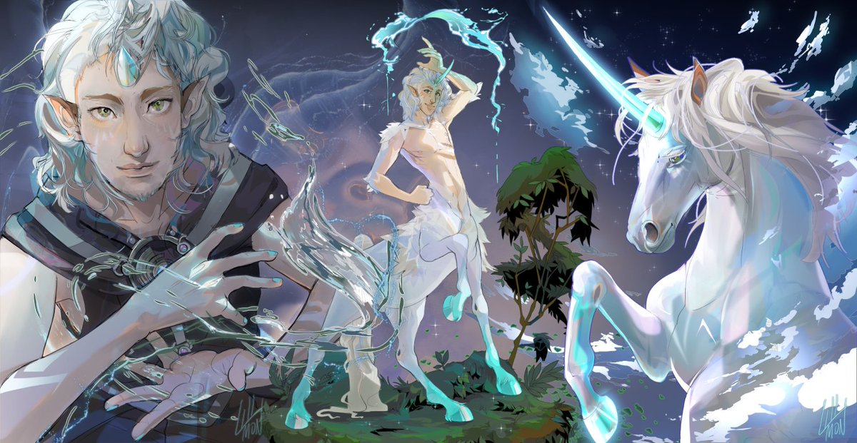 Finished this splash art recently of my unicorn oc