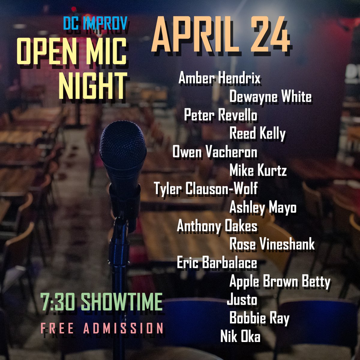 #DCIOpenmic returns in 10 days and we got us a lineup!