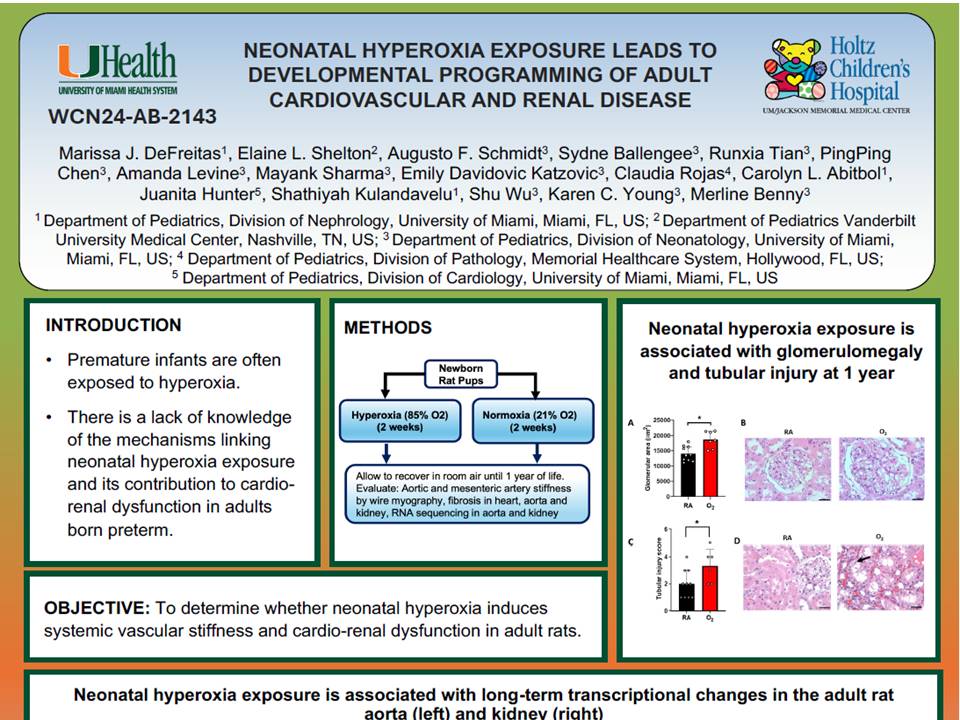 Great poster by Marissa DeFreitas #WCN24 #ISNWCN Possible epigenetic in programming in premature neonates.