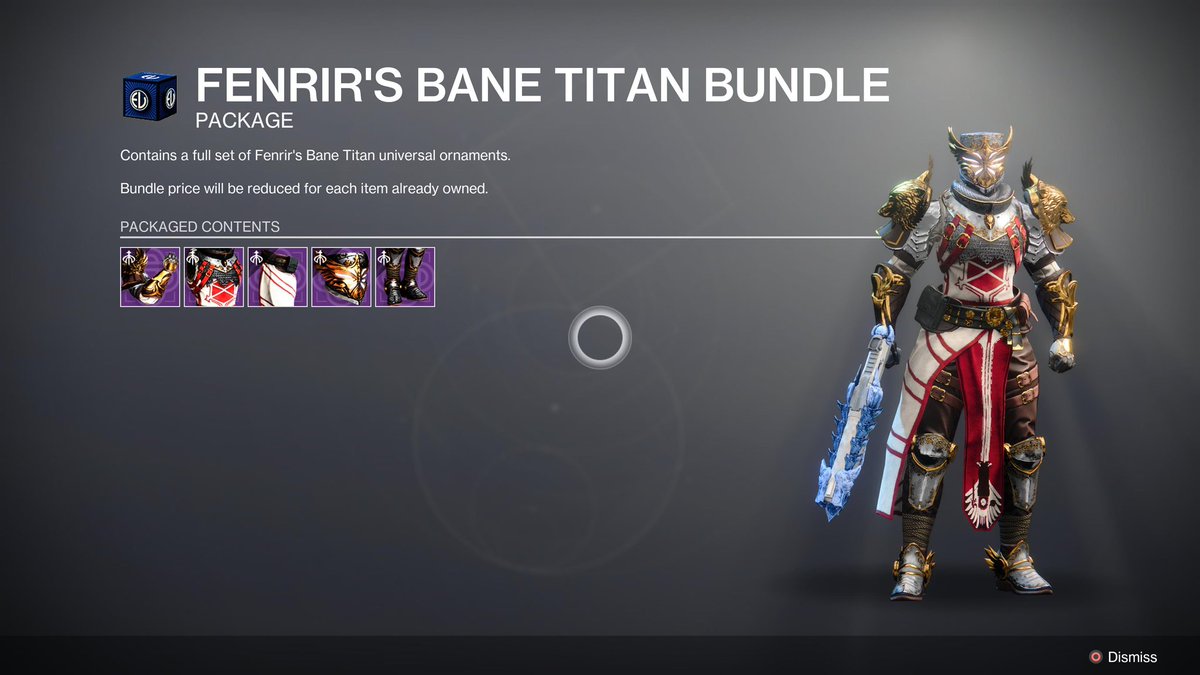 AsPeCt4392's tweet photo. I’d be so much more willing to buy these if I could put the damn ornament on an exotic piece too. I wanna wear the whole set not 4/5ths of it.  @BungieHelp @Bungie https://t.co/K0qEEORJBd