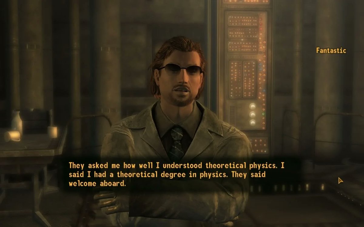 People talking about Fallout again, remember NV has probably the best line in any game in the series.