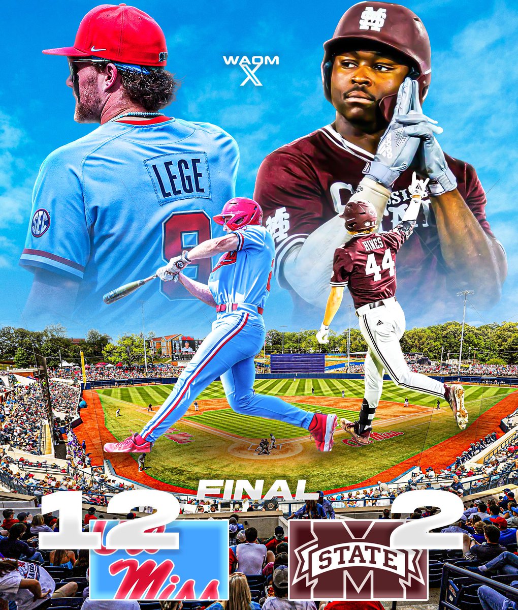 With the season on the line, Ole Miss run rules Mississippi State and takes the series‼️ Ole Miss played the game the right way with complete and total class..