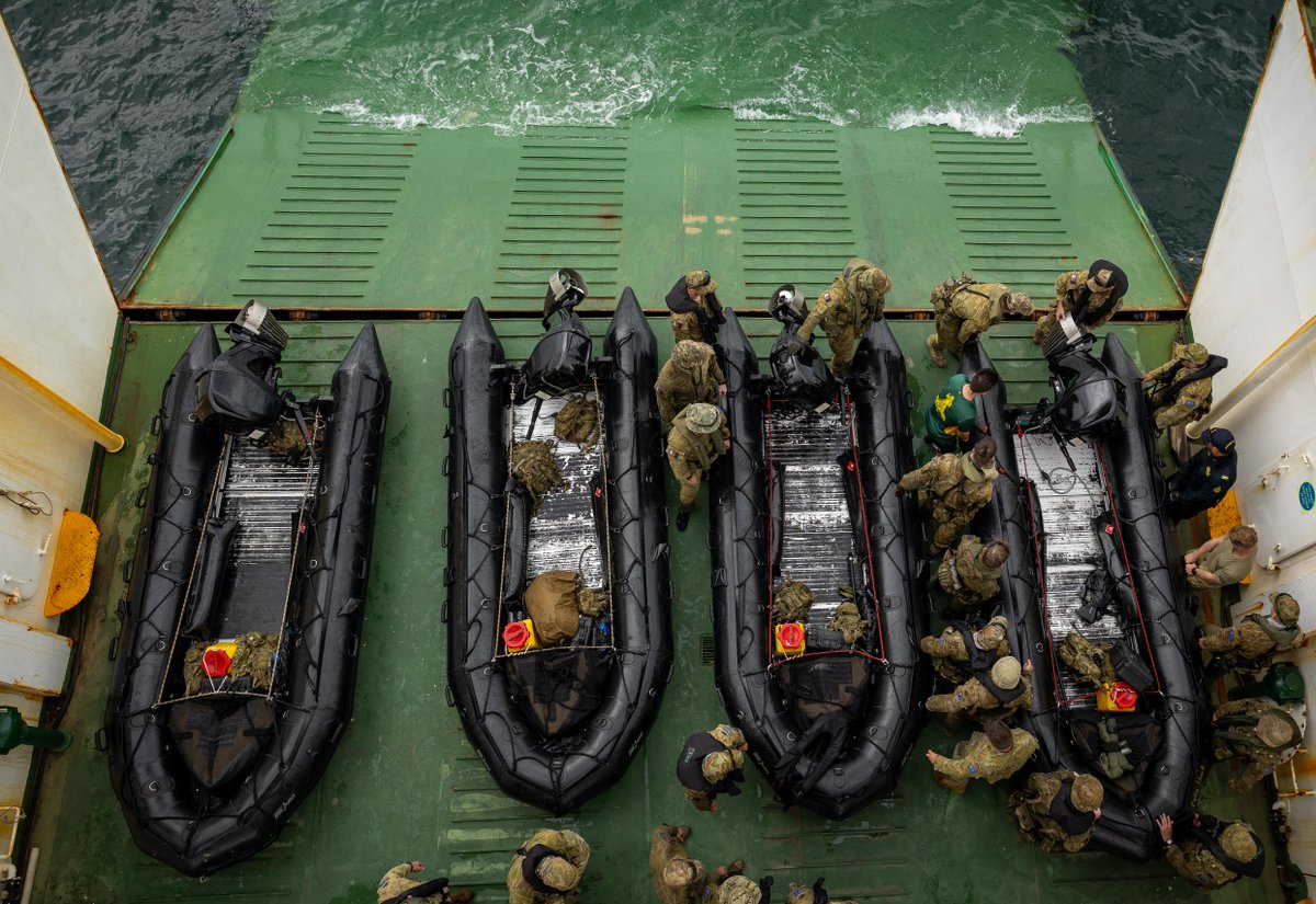 DefenceAust's tweet photo. #YourADF deployed on #OpResolute mastered small-watercraft operations, earning their W1 Licence for boats up to 6m. This not only doubles the number of drivers on board, but also enhances the skills of our people for future operations. 💪🌊 https://t.co/OTQ7BVdYpi