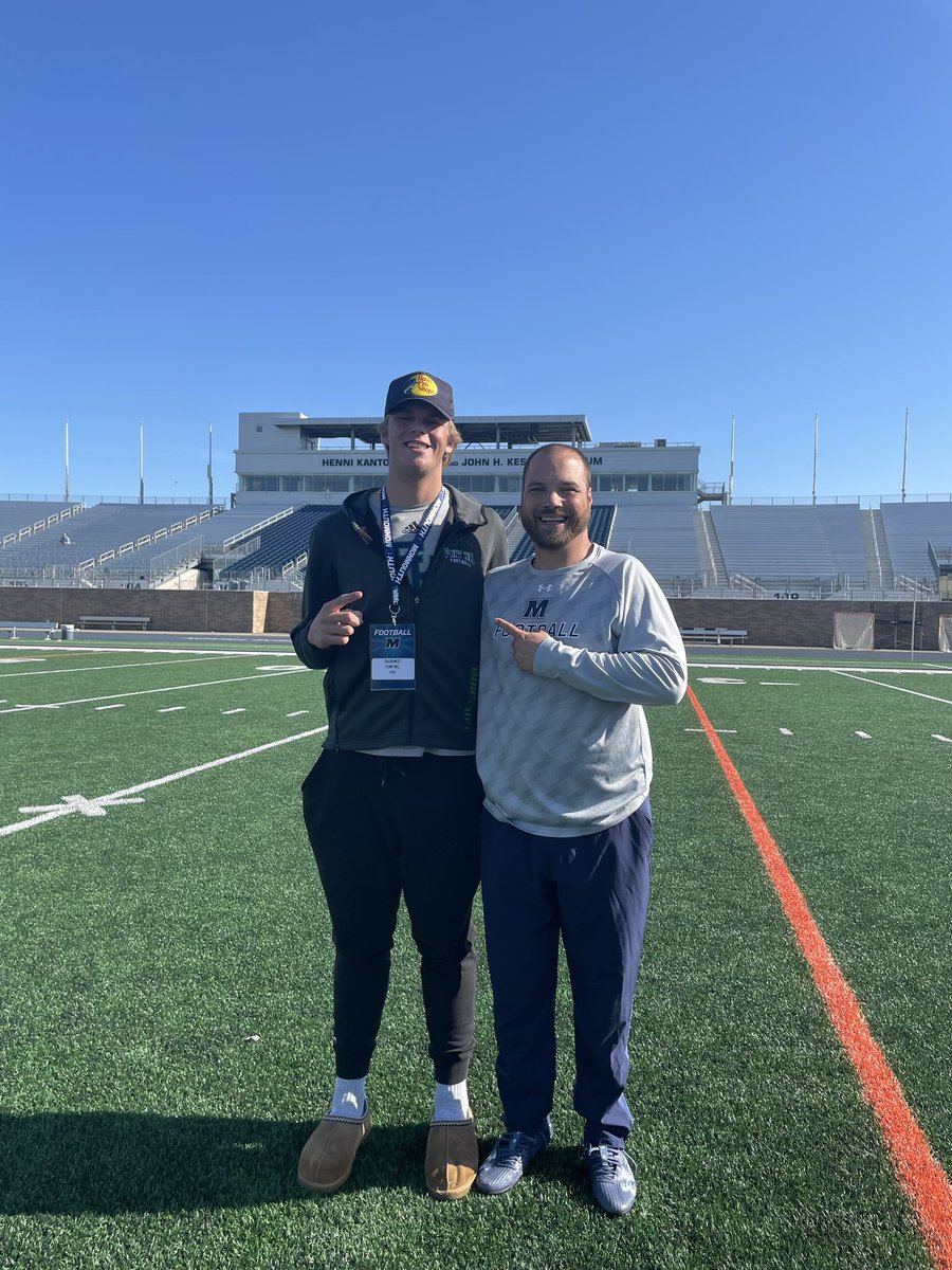 Had an amazing day up here @MUHawksFB thank you to all the coaches for the wonderful hospitality! @Coach_Raitano @JimRobertsonQB @CoachDennisLong @CoachP_eterson @FlintHillFball