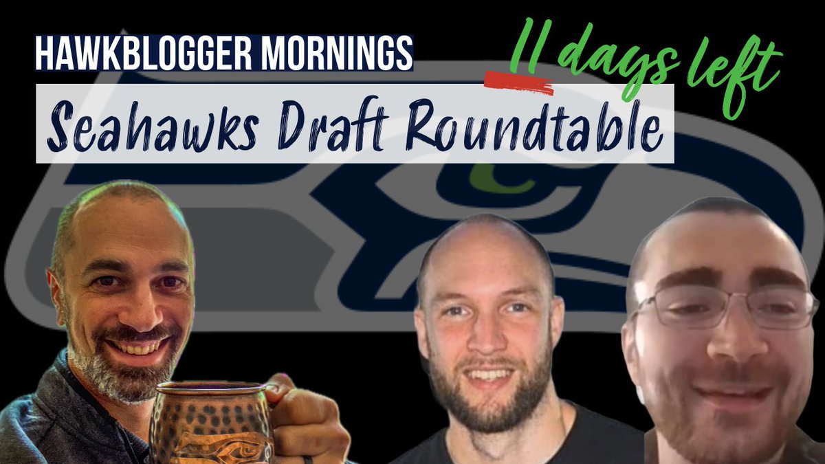 We are LIVE with the Seahawks Draft Roundtable, featuring @robstaton and @cmikesspinmove! Let's talk some draft. You can watch over on YouTube youtube.com/watch?v=CJayAj…