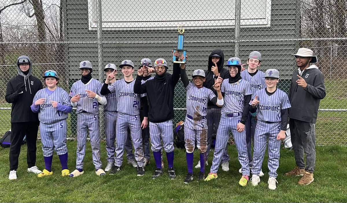 Congrats to our 13U Scorps Purple team on taking home the championship in their first tourney of the spring season! Looking forward to seeing what this team can do the rest of the spring #ScorpNation