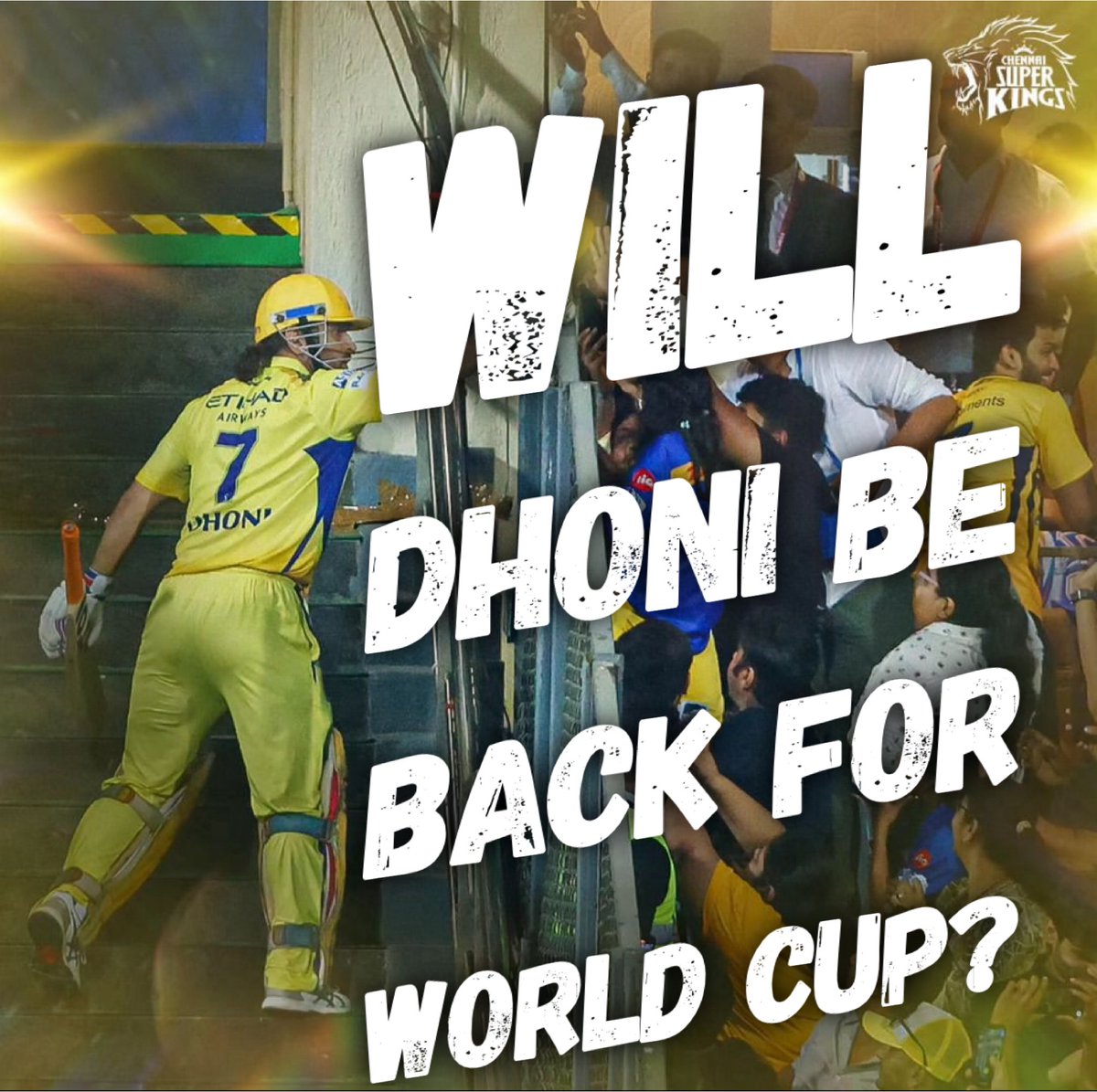 What if #MahendraSinghDhoni decides to come out of retirement and play #T20WorldCup2024? Imagine. Just imagine! #MSDhoni𓃵 #Dhoni @msdhoni @ChennaiIPL @BCCI