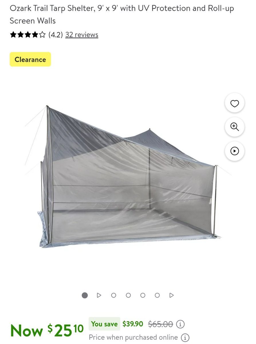 $25.xx (Reg $65)
Ozark Trail Tarp Shelter

shopstyle.it/l/cakpw Ad

#OzarkTrailTarpShelter #OutdoorShelter #UVProtection #ScreenWalls #CampLife #AdventureTime #OutdoorProtection #RollUpWalls #SunShade #OutdoorLiving #TarpShelter #OutdoorGear #BackyardRetreat #OutdoorOasis