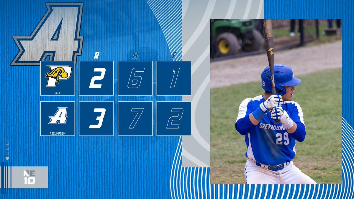 Chris Klein caps off the sweep of Pace with a walk-off single in the bottom of the seventh, giving the Greyhounds a 3-2 win #LetsGoHounds #HoundNation #NE10EMBRACE #d2baseball #d2bsb