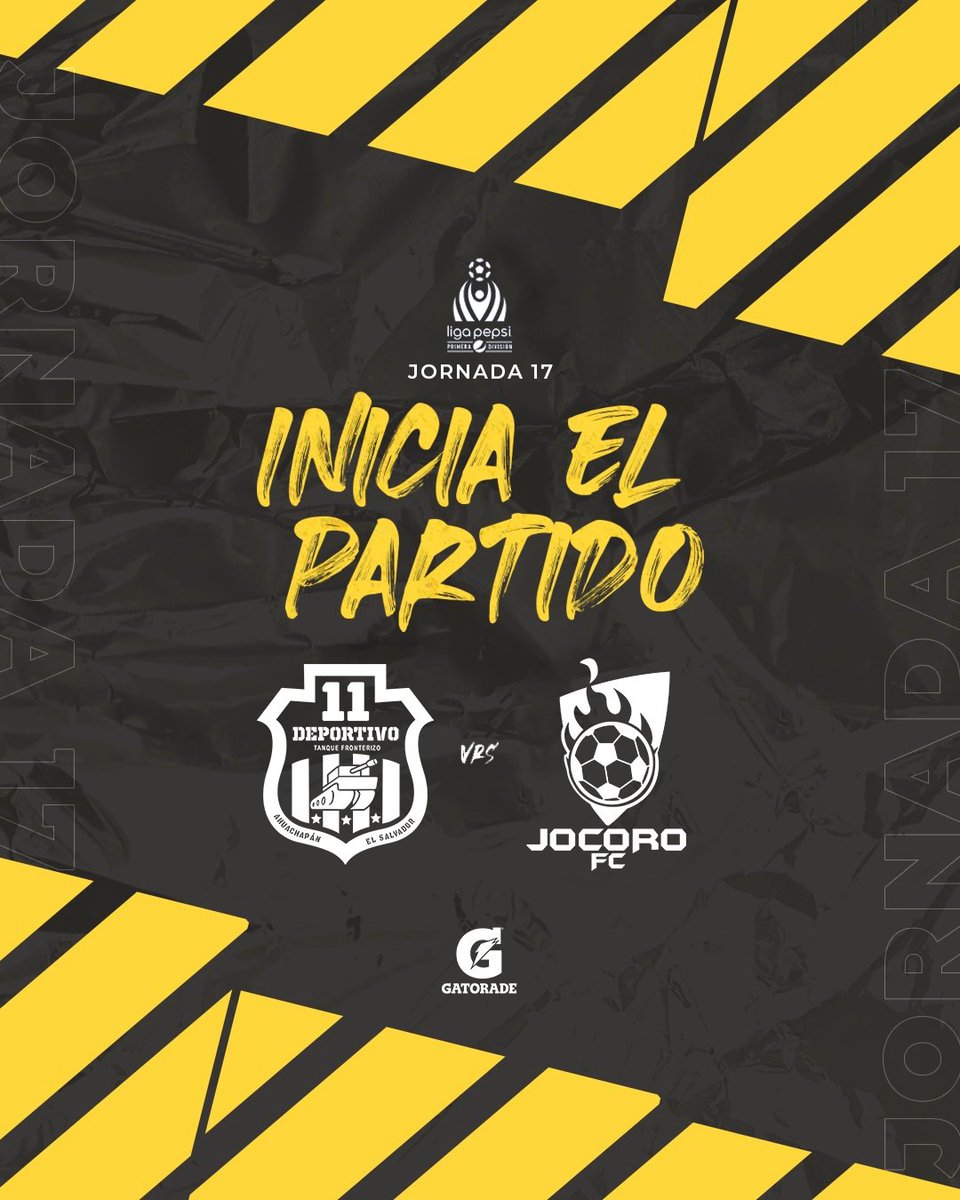 ¡Inicia el partido! #Once 𝟎 - 𝟎 Jocoro #TodosSomos11🟡⚫ | #Jornada17