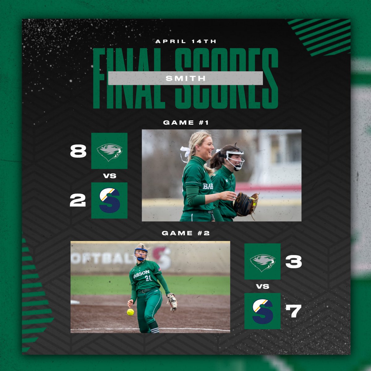The Beavers split in todays doubleheader against Smith🥎🦫

#GoBabo #StrictlyBusiness #EveryDamDay