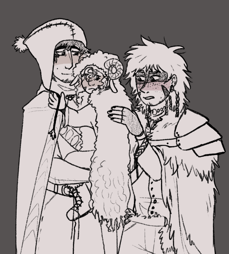 Creek family visiting the icy cold of the elven kingdom <3
