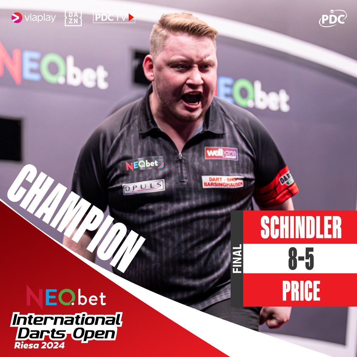 History for Martin Schindler 💪

He becomes just the third German player to win a PDC senior title. 

10 years ago, he was a steward on the European Tour, and now he's a Champion... incredible 👏