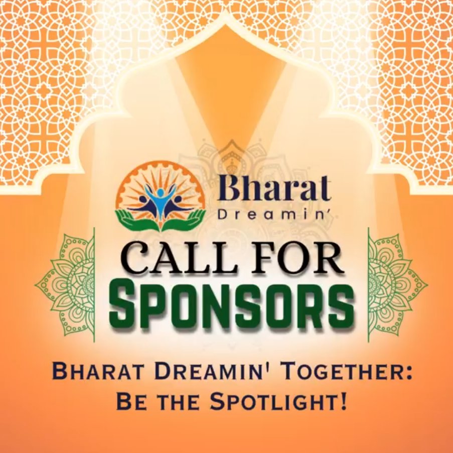 🌟A Golden Opportunity to Partner with Bharat Dreamin'🌟 Reach out to us today and secure a sponsorship package that best meets your needs! Contact Us: sponsors@bharatdreamin.com #BharatDreamin #TrailblazerCommunity