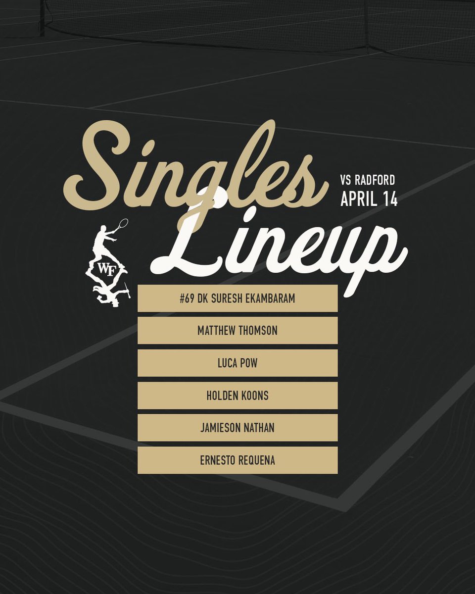 The singles lineup ⤵️ 🔗 linktr.ee/wakemten