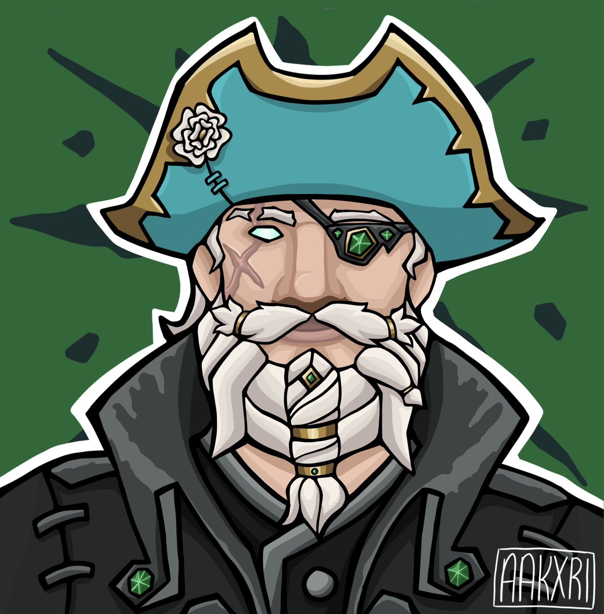 Finished portrait for <a href="/pondolorosso/">PondoloRosso</a> ! Thanks for trusting me! 💛
#SeaOfThieves