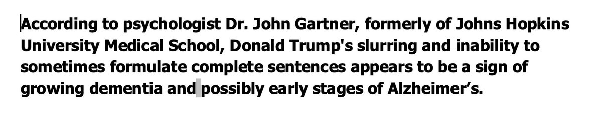 @EarlOfEnough HOW BOUT #MediaMalpractice REPORT TRUMP RAPIDLY ADVANCING DEMENTIA  AS THE NATIONAL - AND WORLD - SECURITY CRISIS IT IS