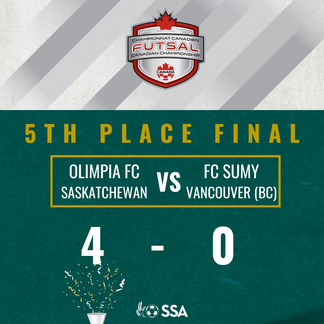 🙌 Congratulations @olimpiaskfc on the win 4-0 over BC today! @canadasoccer #canadasoccer #sasksoccer #soccer #futsal #soccerassociation #sasksoccerassociation #saskatchewan #soccerdevelopment #soccerlife #skrising #skproud