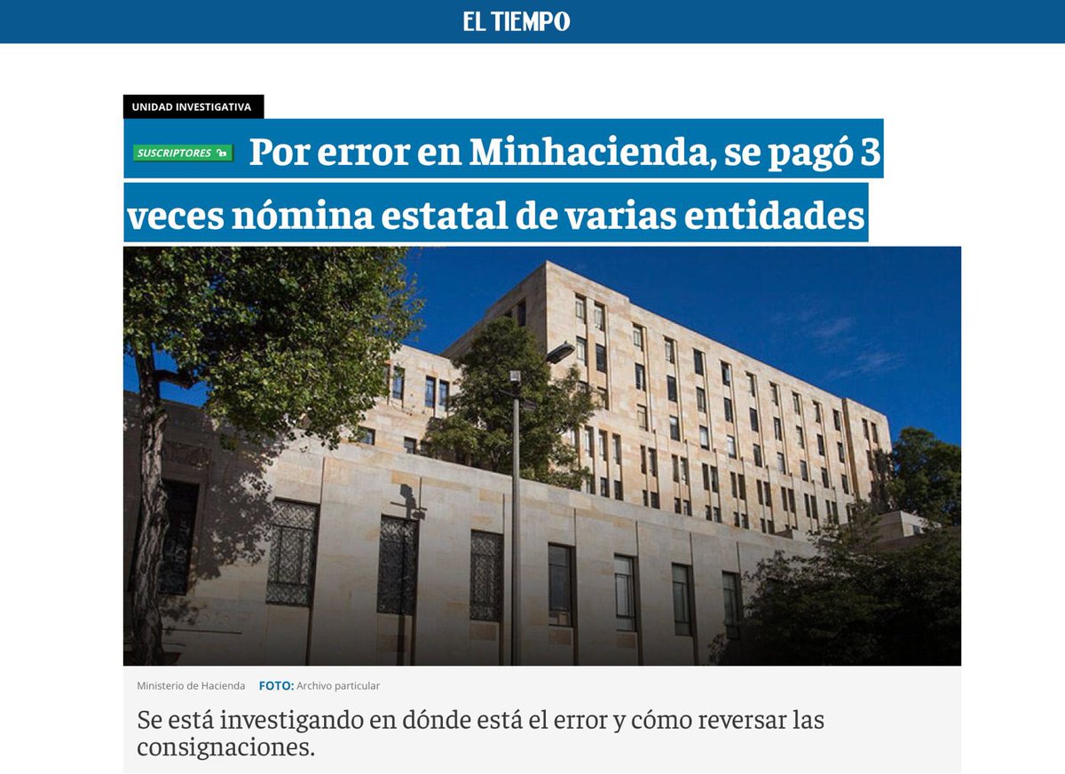 #Petradas ¿Recuerdan que el año pasado Min Hacienda pagó 3 y más veces la nómina de varias entidades del Estado? He averiguado en qué va la recuperación de esa plata y en 5 meses no lograron reversar muchas de las transacciones.