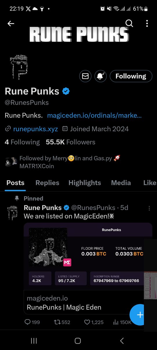 Gaso2014's tweet photo. @RunesPunks bc1ppjvfg9s6j98qc2l8pndqy235uywhzan8gk83uv9cjnd9r8ty739s69tpu3 https://t.co/lv2vUSkW8f