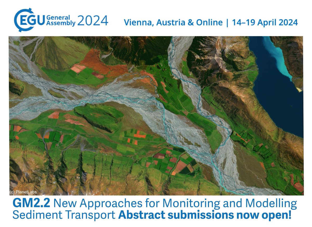 At #EGU24? Come join us tomorrow morning to hear about exciting new research on sediment transport in all area of geomorphology! 10:45 am, PICO spot 3.