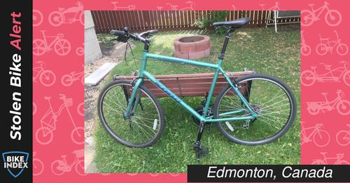 Sadness and woe! My steed was stolen from my garage. The photo does not include the rear rack with attached fold-out metal side baskets. Please keep an eye open. #YEGbike 

Stolen 2016 Kona Dew bikeindex.org/bikes/358094