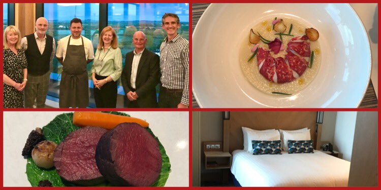 Fantastic start to trip exploring South West @VisitEngland @Marriott Exeter SandyPark @CourtyardHotels amazing dinner prepared by top CHEF #NeilGibbs at @TheView with 360 view of beautiful countryside Thanks @RobinTjolle #DrewStokes #VinceFlower #AmandaLumley @visitplymouth