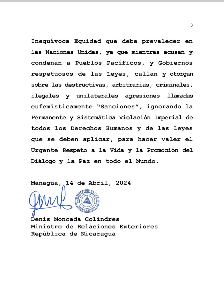 Nicaragua se pronuncia en condena a la agresión contra el pueblo Palestino y las banderitas. 🇳🇮🇮🇷 #nicaragua #Israel #palestina #noticias